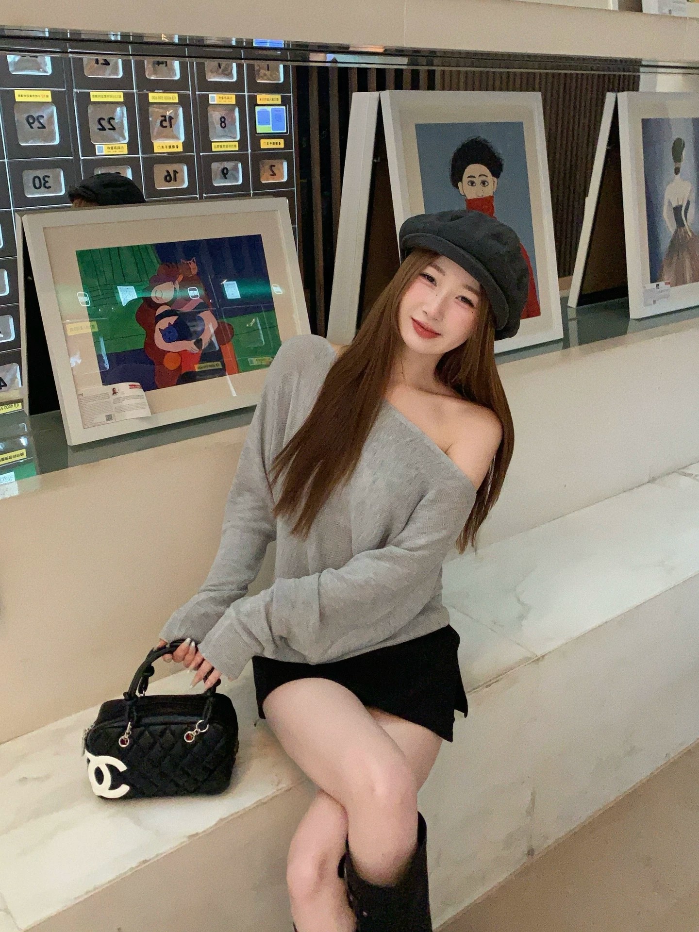 Women's One-Shoulder Knit Sweater 2026 Fall Winter Batwing Sleeve Korean Style Lazy Pullover - Style 6f5a13 - Image 3