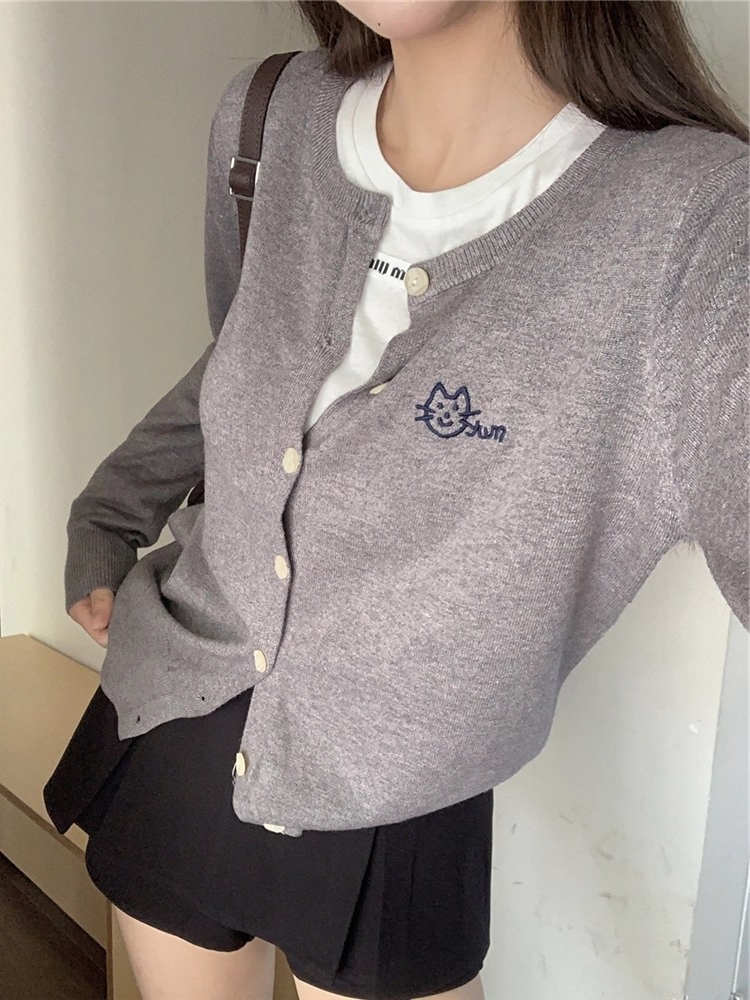 Women's Knit Cardigan Loose Lightweight Sweater Coat Long Sleeve - Image 3