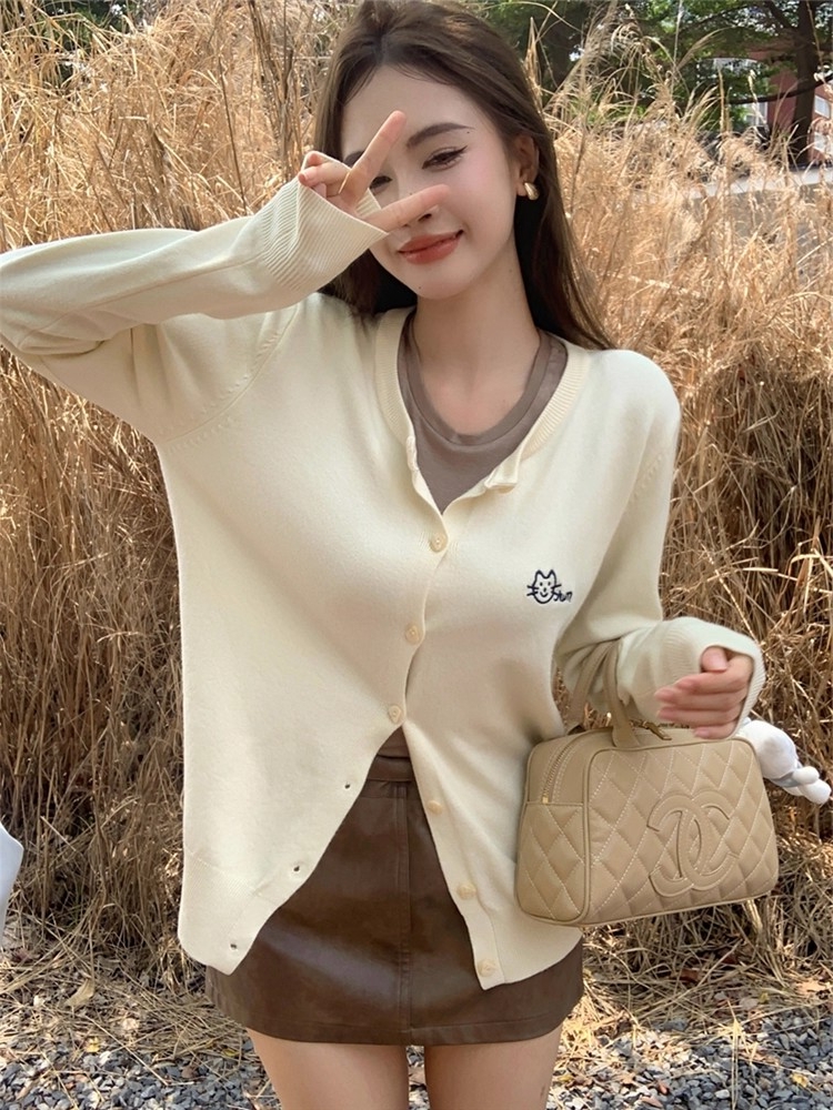 Women's Knit Cardigan Loose Lightweight Sweater Coat Long Sleeve - Image 4