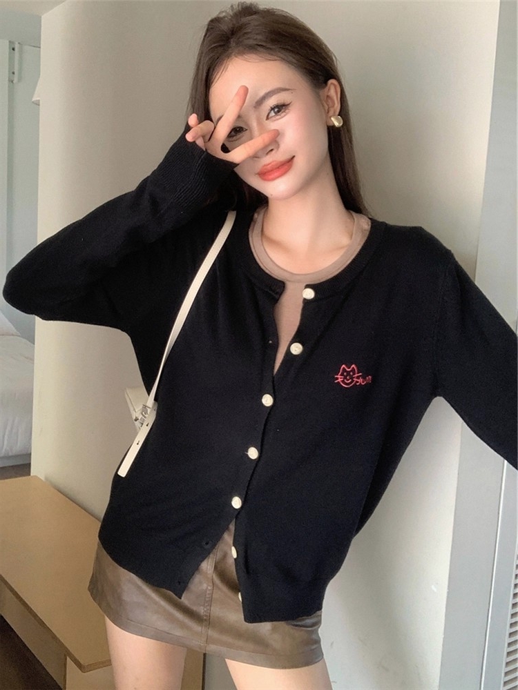 Women's Knit Cardigan Loose Lightweight Sweater Coat Long Sleeve - Image 2