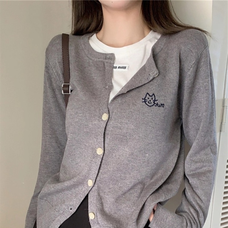 Women's Knit Cardigan Loose Lightweight Sweater Coat Long Sleeve - Image 5